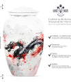 classic dragon urn for ashes, customizable memorial