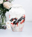classic dragon urn for ashes, customizable memorial