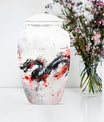 classic dragon urn for ashes, customizable memorial