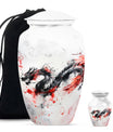 classic dragon urn for ashes, customizable memorial