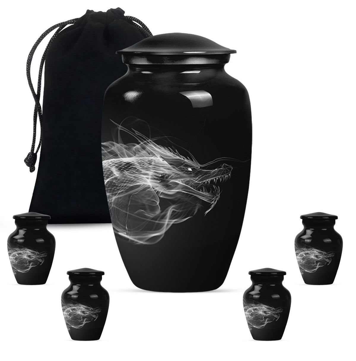10-inch Classic Dragon Urn 