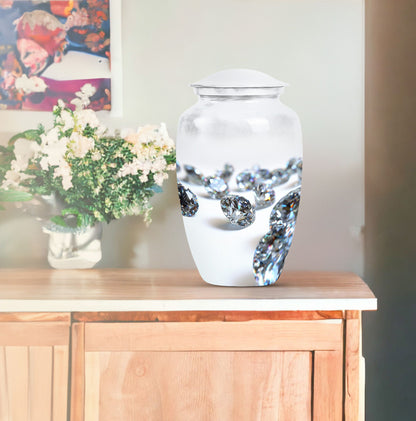 10-inch classic diamond urn.