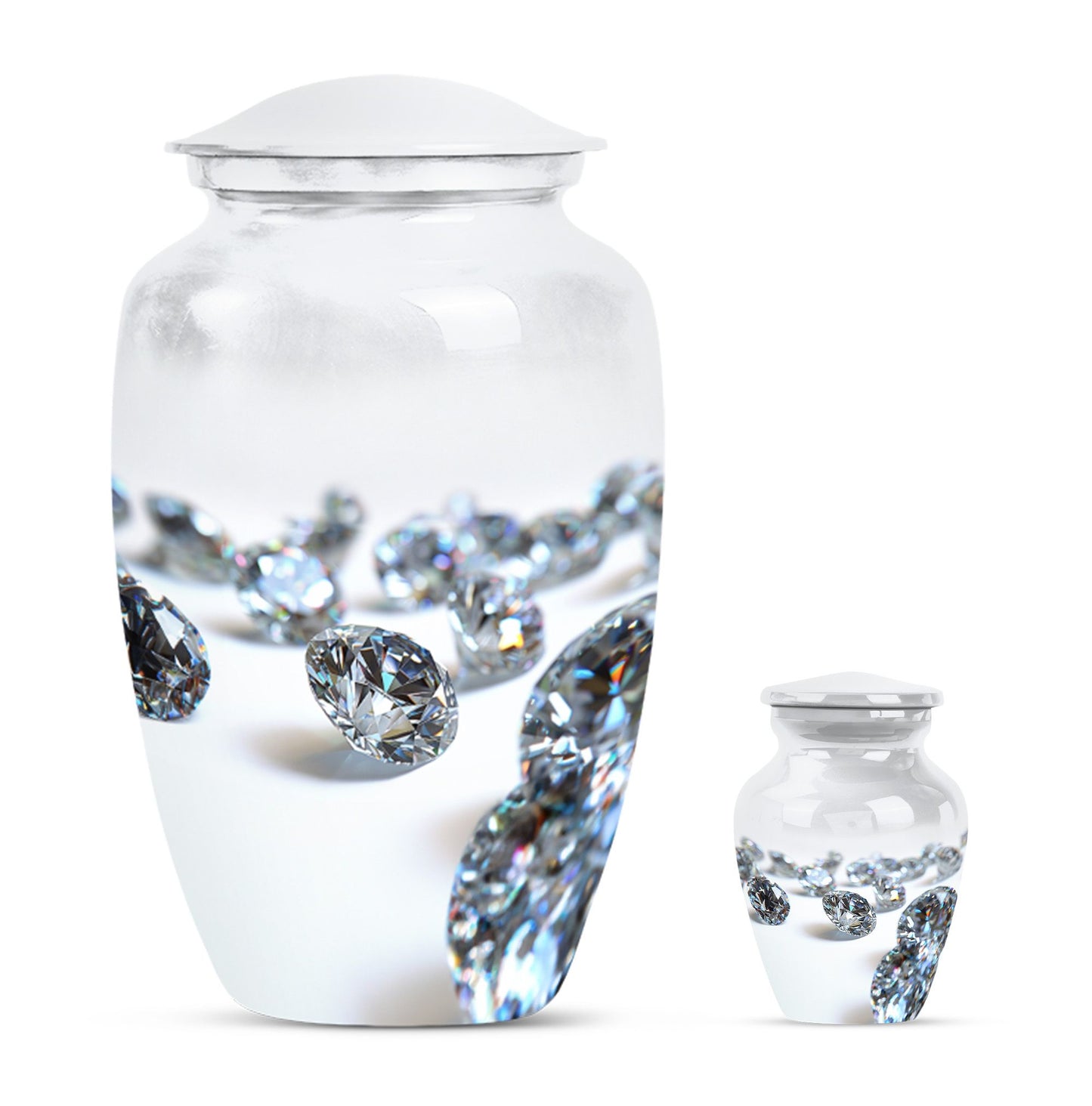 10-inch classic diamond urn.