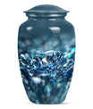 Classic 10 inch diamond urn for male cremation.