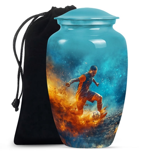 10 inch classic aluminium soccer urn.