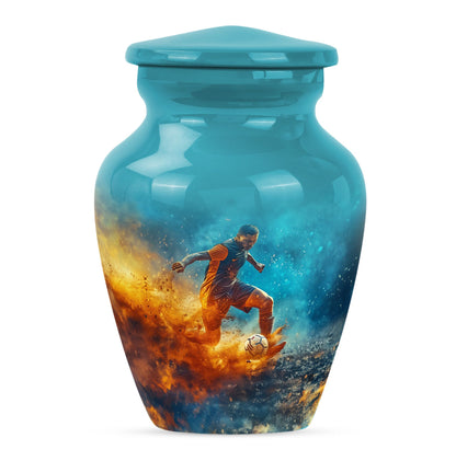 10 inch classic aluminium soccer urn.