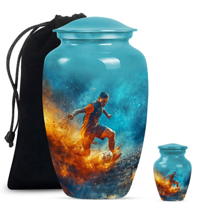 10 inch classic aluminium soccer urn.