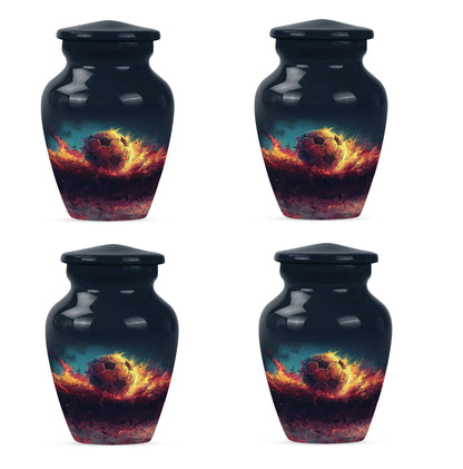Classic Soccer Urn, Aluminum Large Cremation Urn for Male.