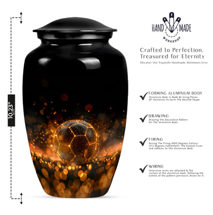 Soccer-themed Large Classic Memorial Urn