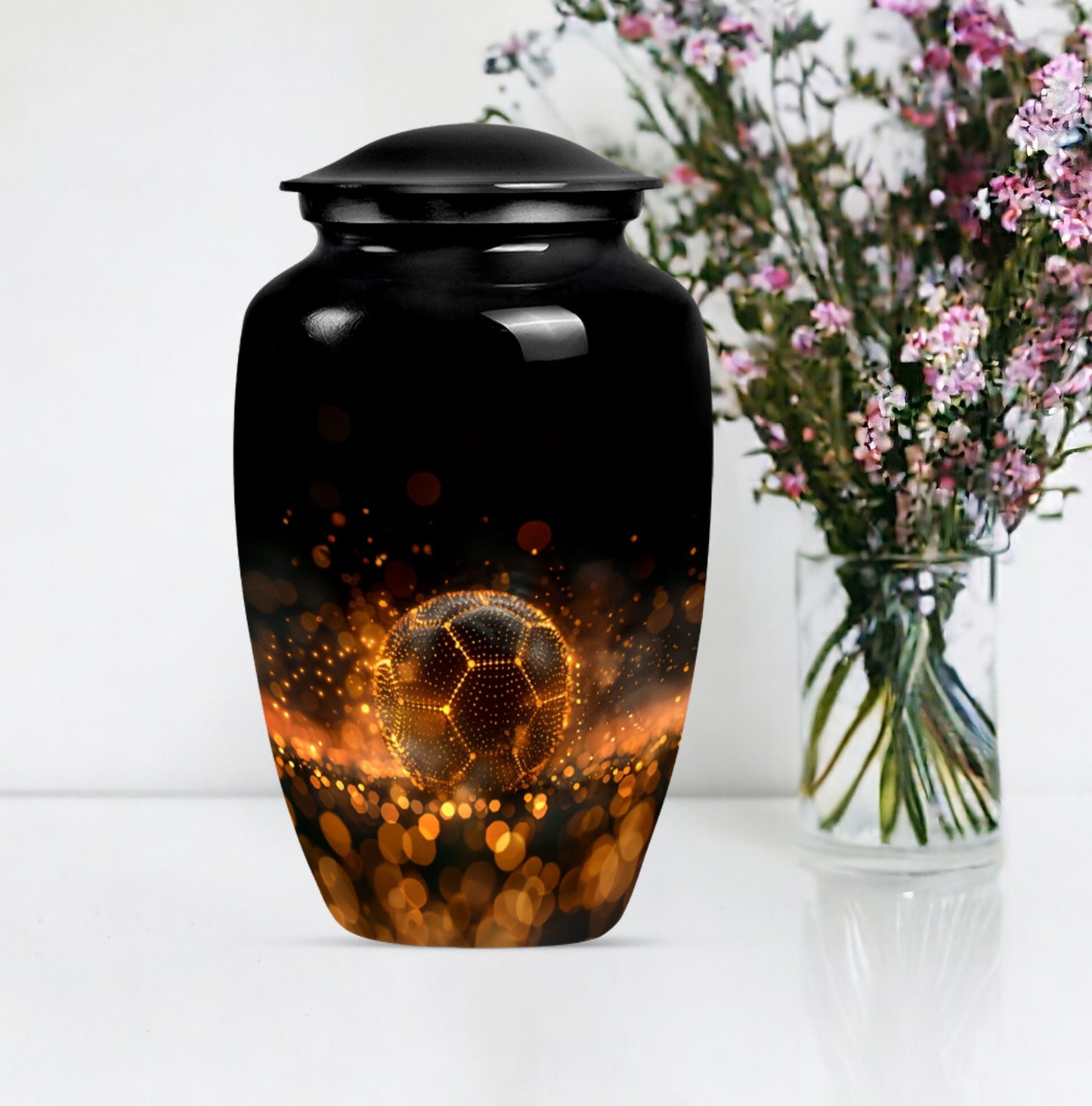 Soccer-themed Large Classic Memorial Urn