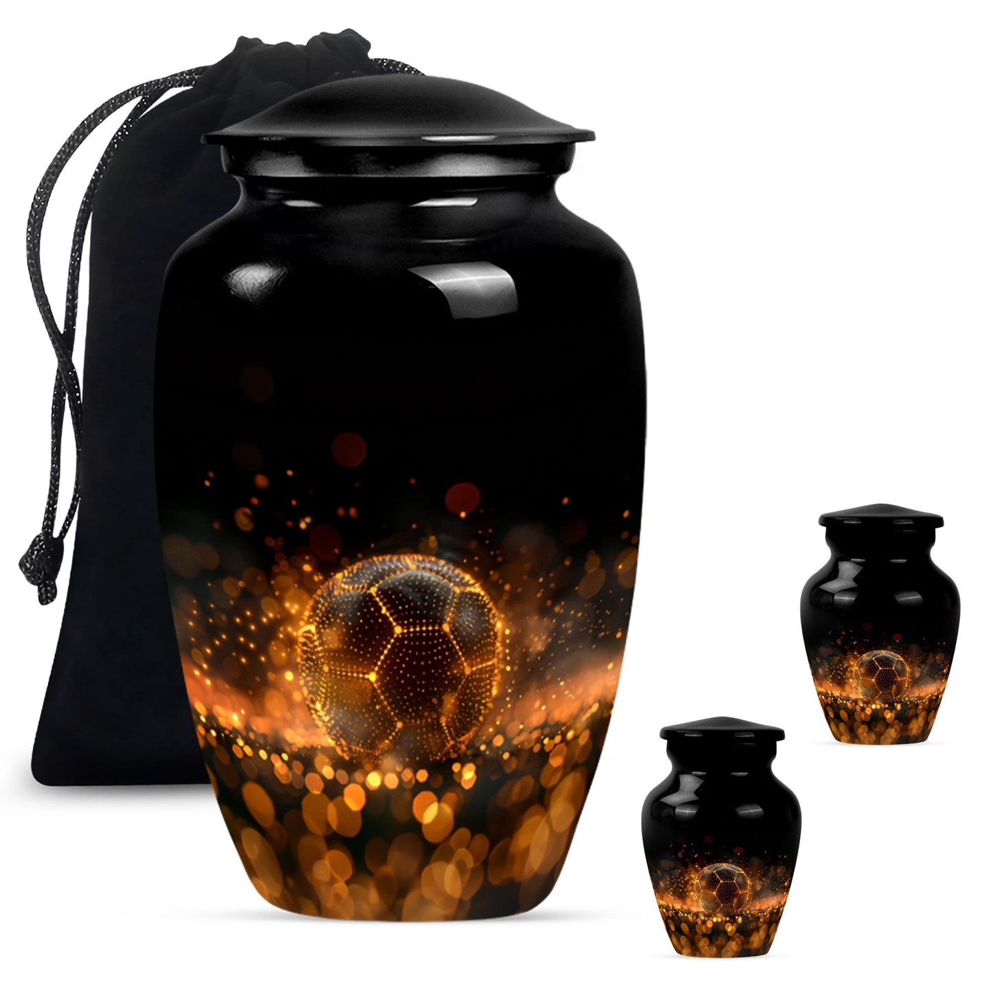 Soccer-themed Large Classic Memorial Urn