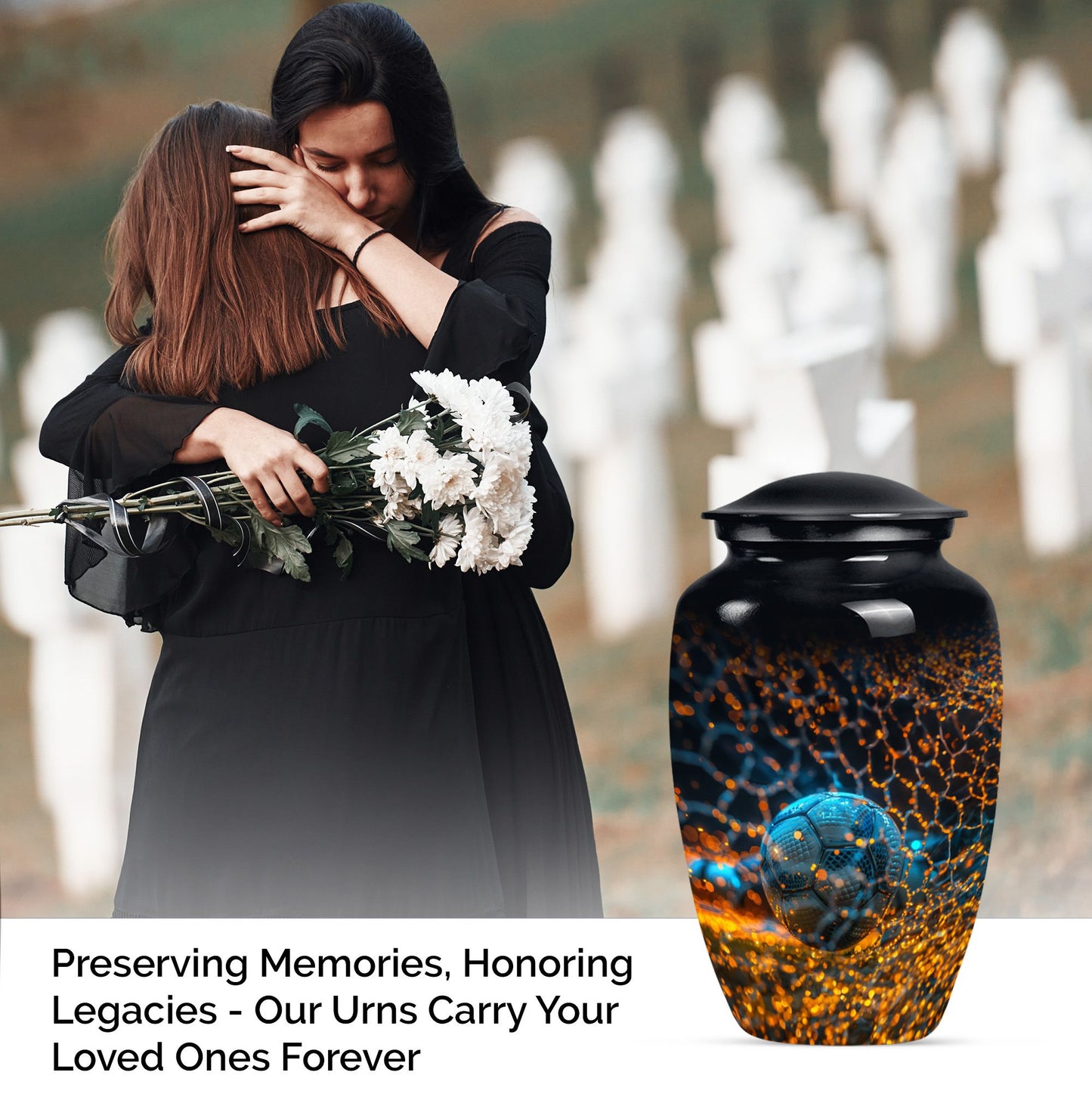 Soccer Memorial Urn for adults