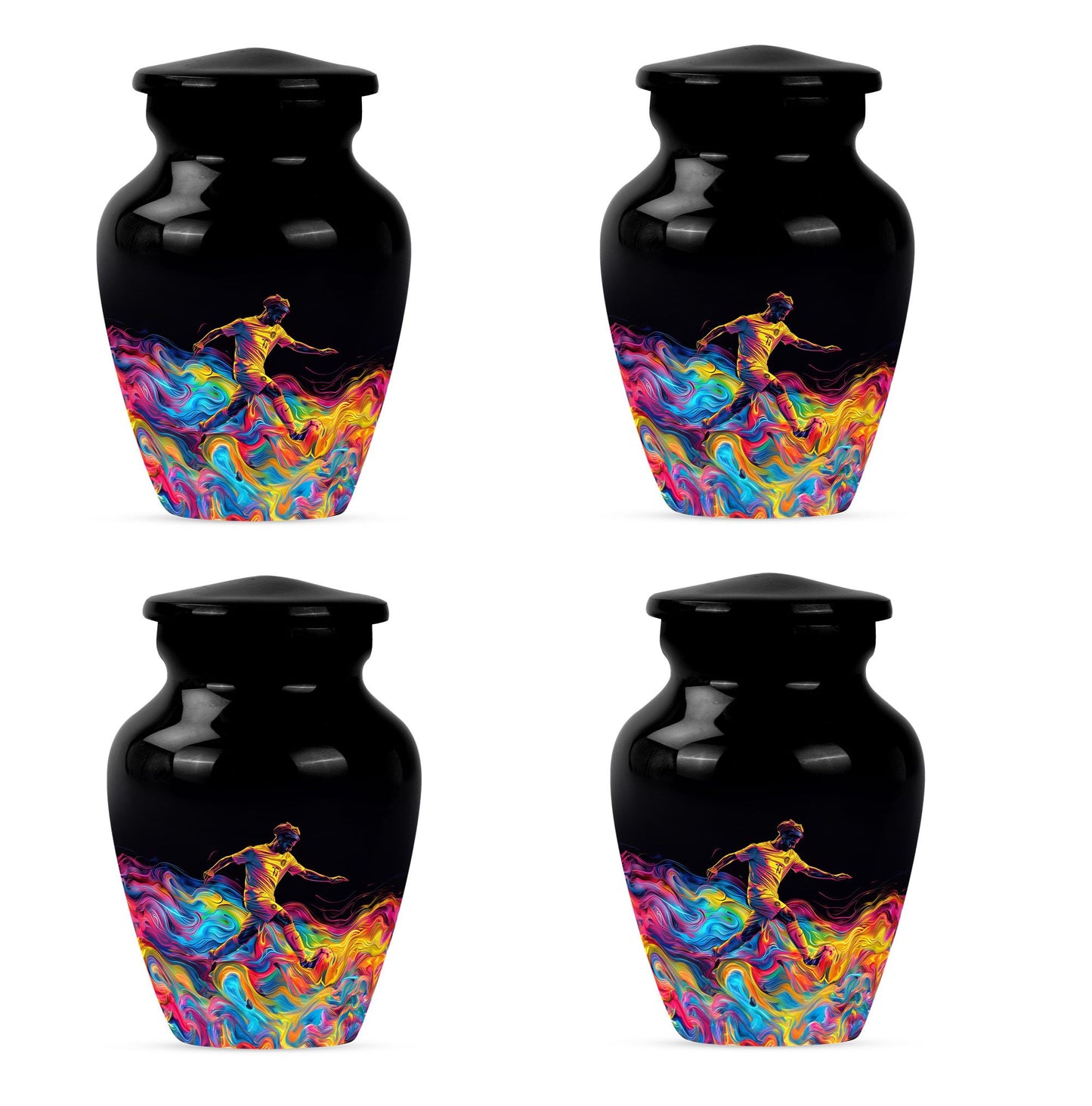 Personalized Soccer Cremation Urn for Human Ashes - 10-inch, 200 cu in - Yatskia