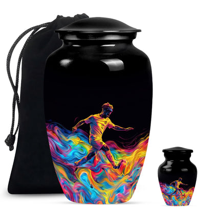 10-inch aluminum soccer urn.