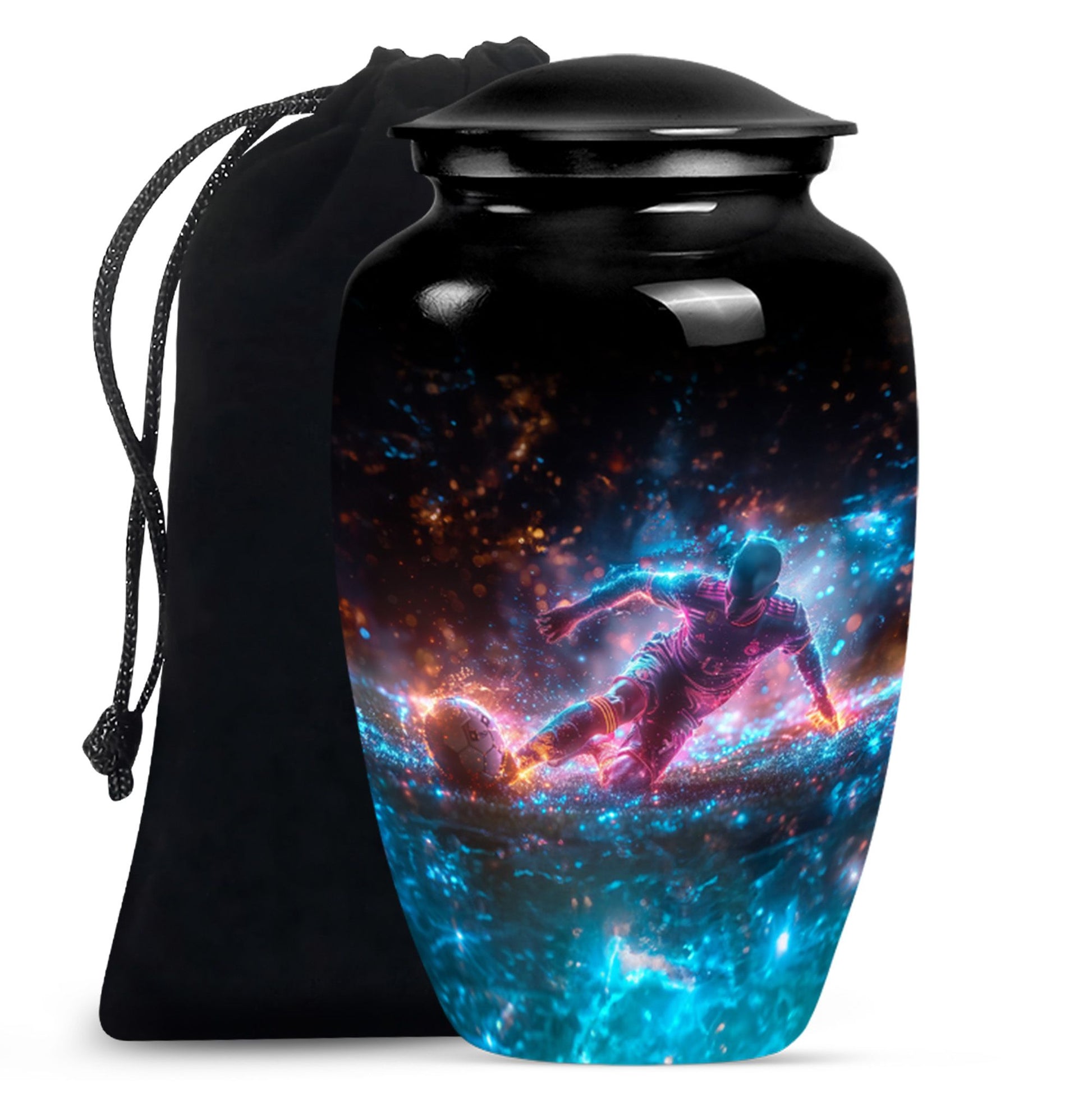 Soccer Keepsake For Ashes Large Funeral, Ashes Urn For Ashes