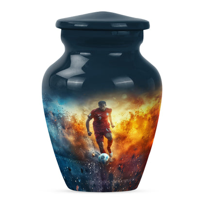 Personalized Soccer Cremation Urn for Human Ashes - 10-inch, 200 cu in - Yatskia