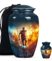 Soccer Memorial Urn Funeral, Ashes Cremation Urn