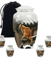 Orange Cat Keepsake For Ashes Large Funeral, Ashes Urn For Ashes