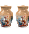 10-inch orange cat cremation urn