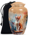 10-inch orange cat cremation urn