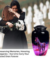 Elegant 10-inch zebra urn for burial cremation.
