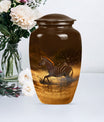 Zebra urn for women's cremation, personalized