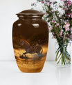 Zebra urn for women's cremation, personalized