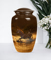 Zebra urn for women's cremation, personalized