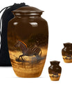 Zebra urn for women's cremation, personalized