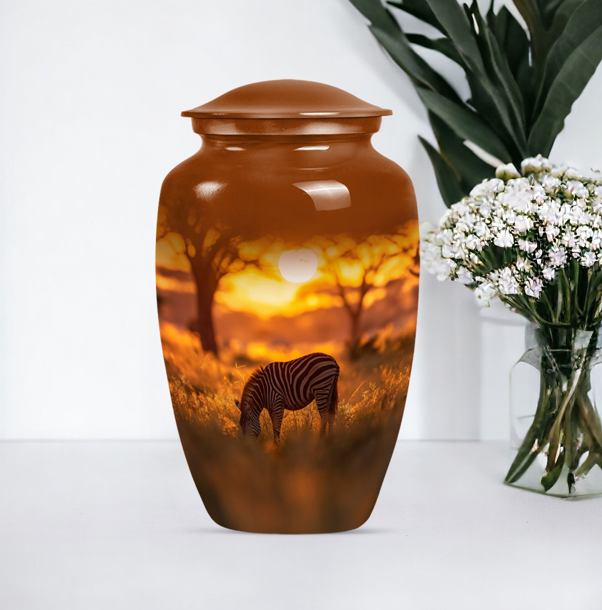 abstract large burial urn for ashes