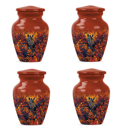 Personalized Zebra Keepsake Urn for Human Ashes - 10-inch, 200 cu in - Yatskia