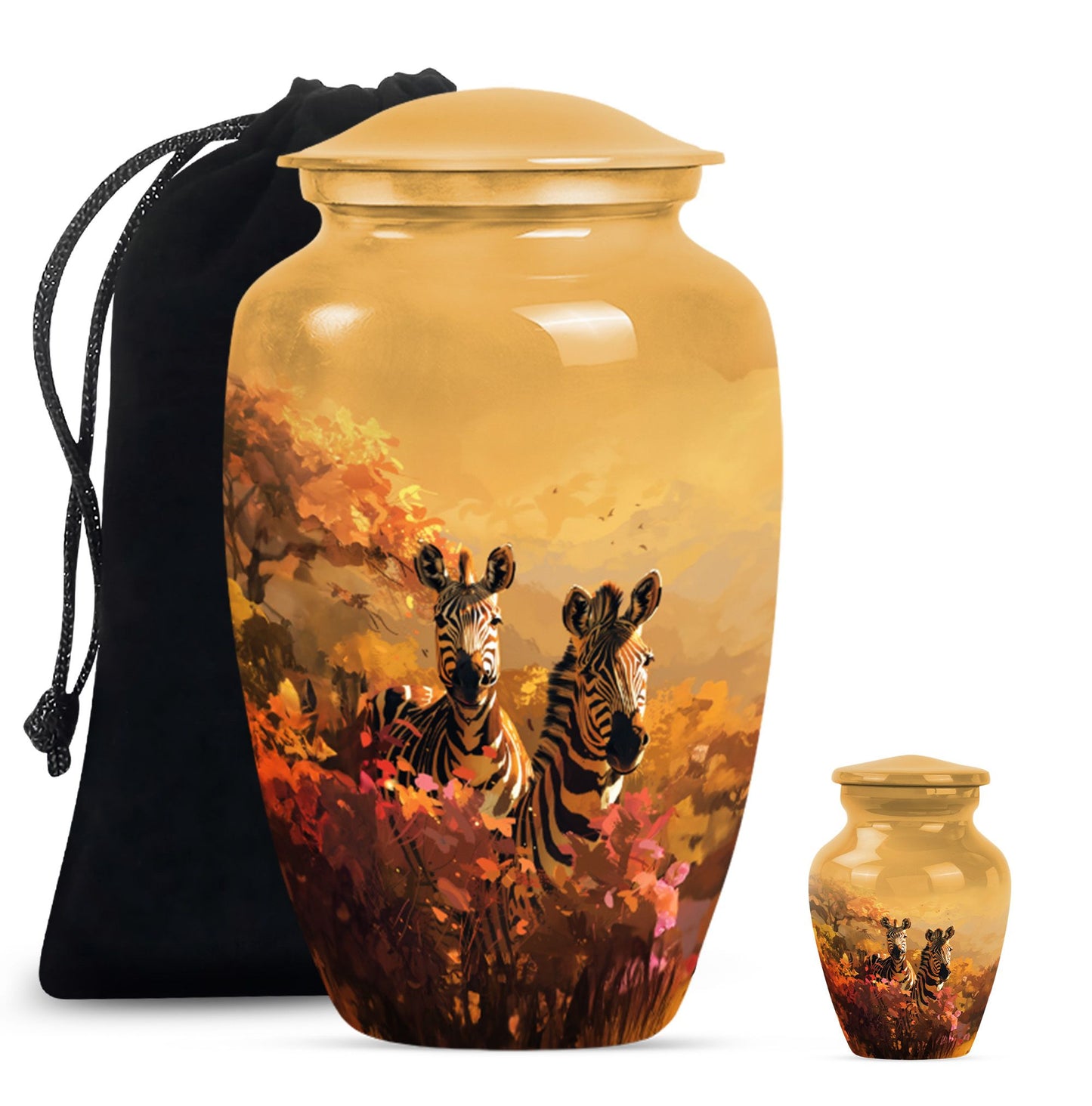 10 inch Aluminium Medium Zebra urn.