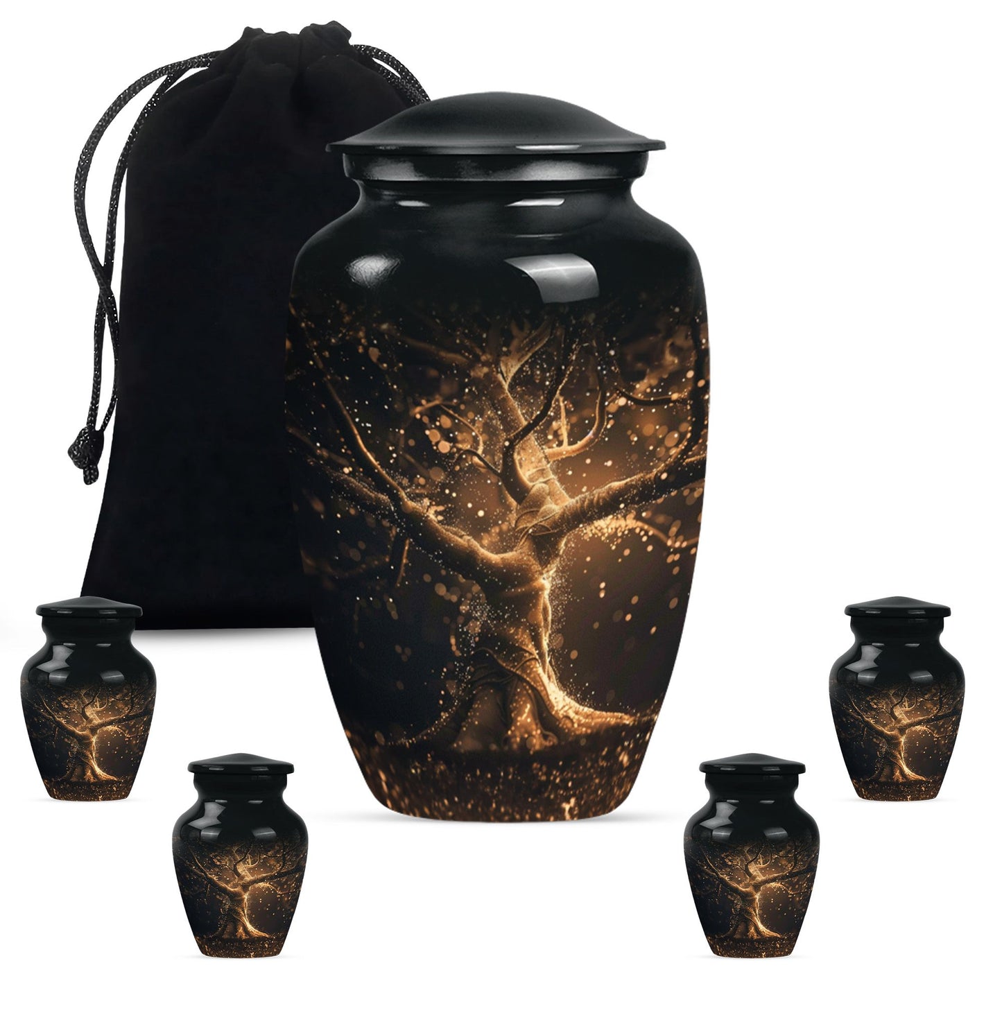 Personalized Tree of Life Cremation Urn for Human Ashes - 10-inch, 200 cu in - Yatskia