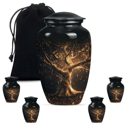 Personalized Tree of Life Cremation Urn for Human Ashes - 10-inch, 200 cu in - Yatskia