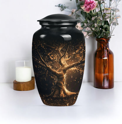 Tree of Life Memorial Urn, large size for human ashes.