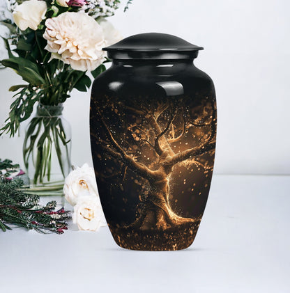 Tree of Life Memorial Urn, large size for human ashes.