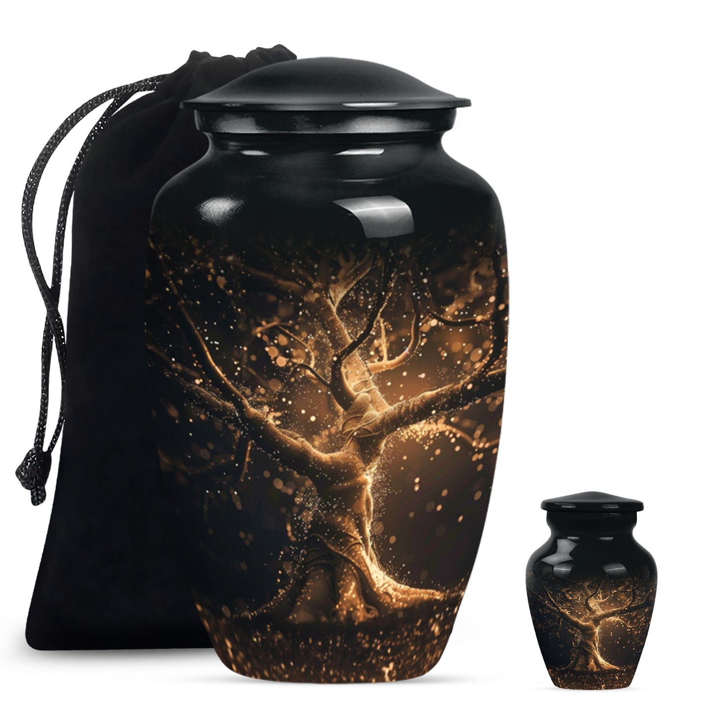 Tree of Life Memorial Urn, large size for human ashes.