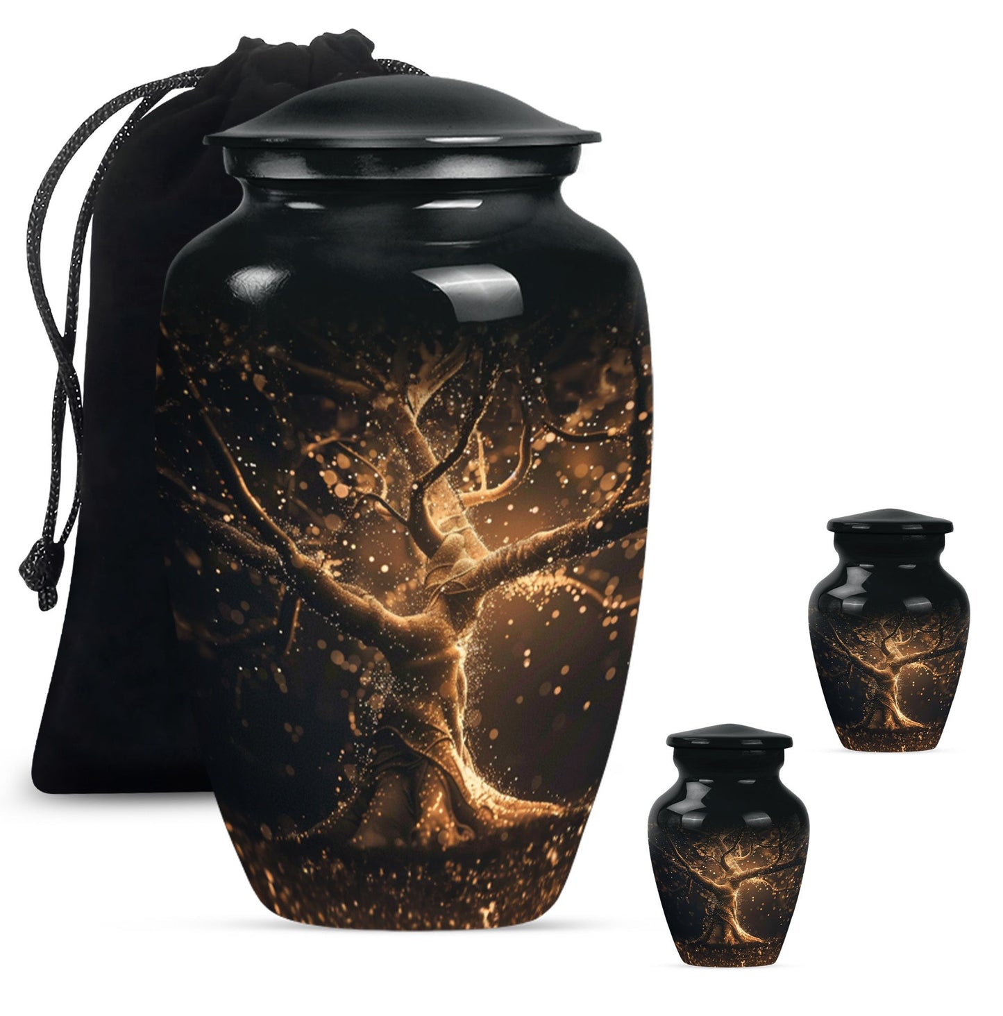 Tree of Life Memorial Urn, large size for human ashes.