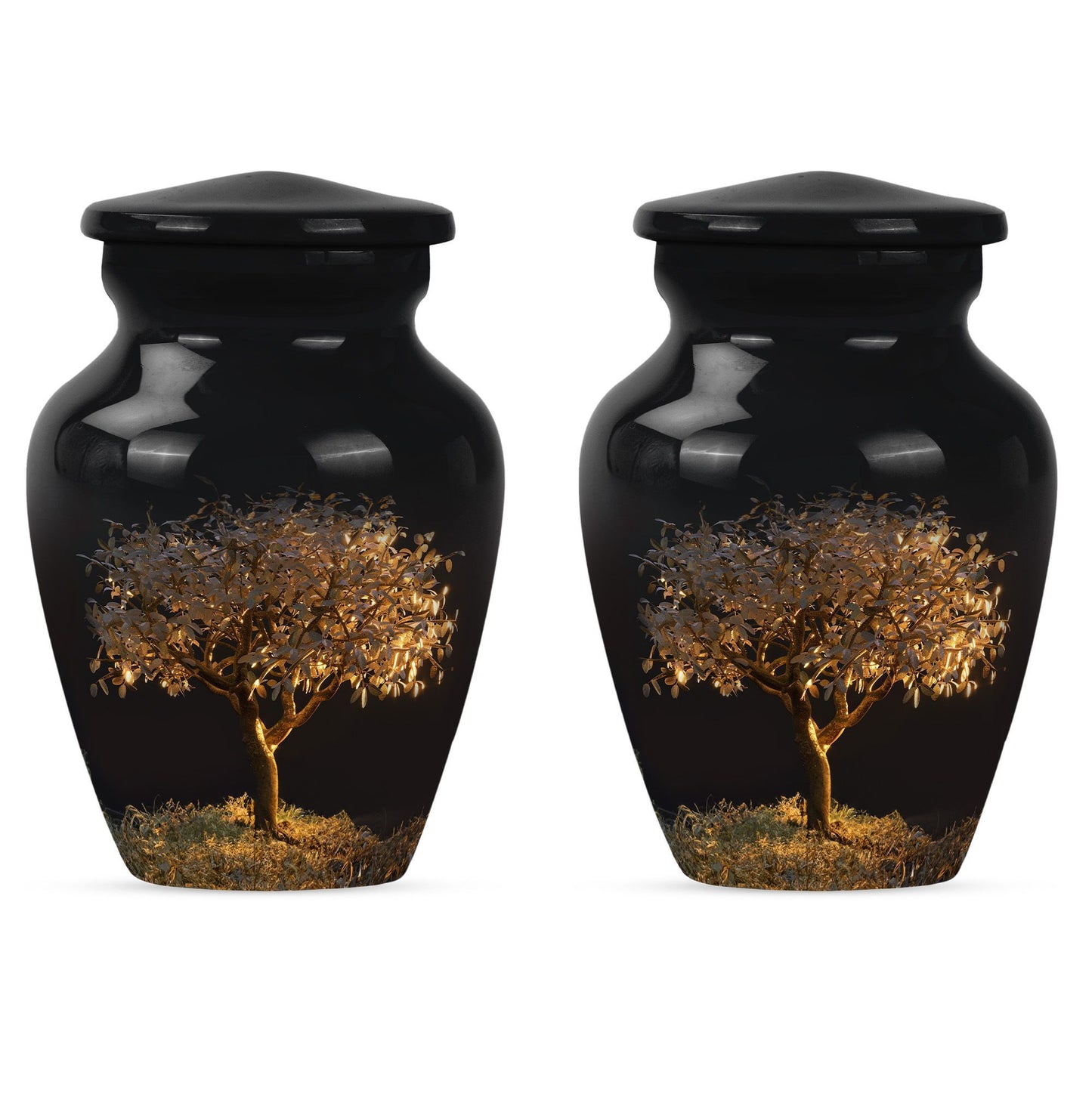 10-inch Classic Aluminium Tree of Life Urn for human ashes.