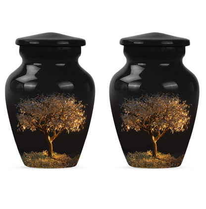 10-inch Classic Aluminium Tree of Life Urn for human ashes.