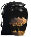 10-inch classic Tree of Life urn for adult human ashes.