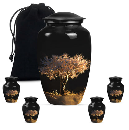 Personalized Tree of Life Cremation Urn for Human Ashes - 10-inch, 200 cu in - Yatskia