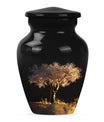 10-inch classic Tree of Life urn for adult human ashes.