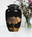 10-inch classic Tree of Life urn for adult human ashes.
