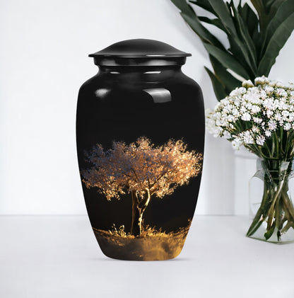10-inch classic Tree of Life urn for adult human ashes.