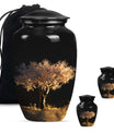 10-inch classic Tree of Life urn for adult human ashes.