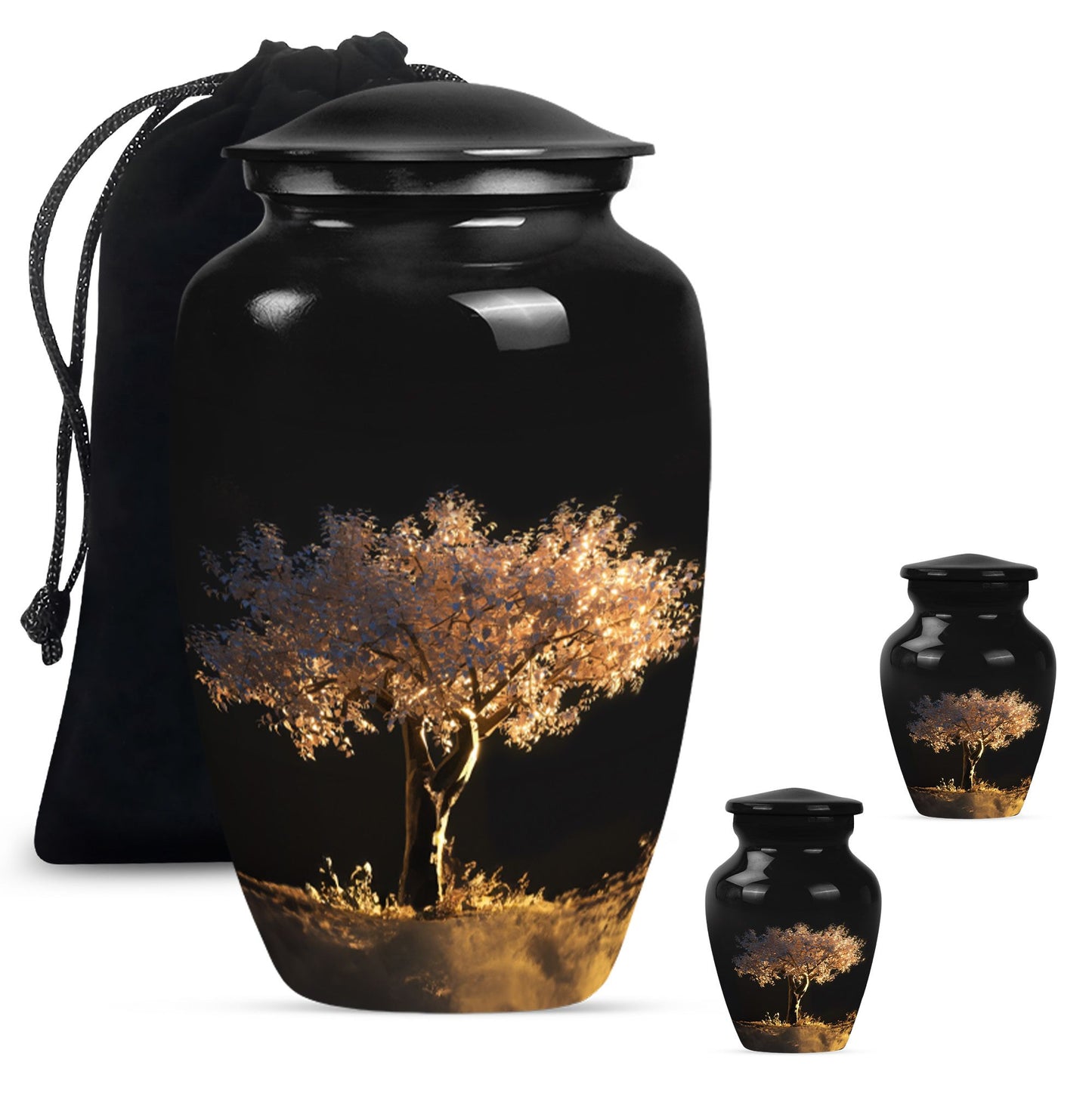 Personalized Tree of Life Cremation Urn for Human Ashes - 10-inch, 200 cu in - Yatskia