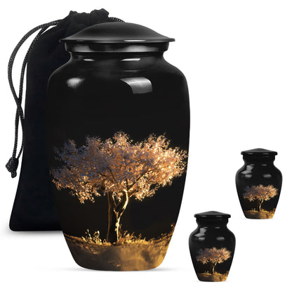 Personalized Tree of Life Cremation Urn for Human Ashes - 10-inch, 200 cu in - Yatskia