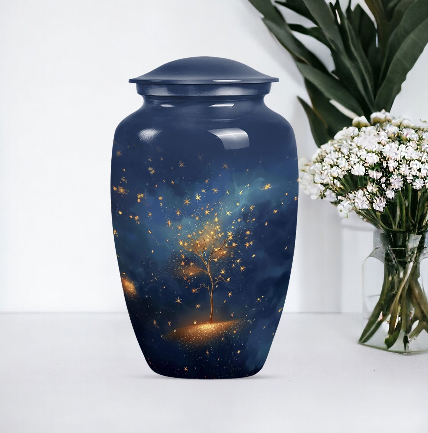Large classic tree of life burial urn.