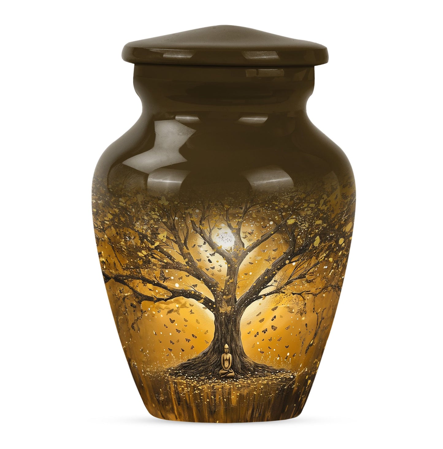 Personalized Tree of Life Keepsake Urn for Human Ashes - 10-inch, 200 cu in - Yatskia